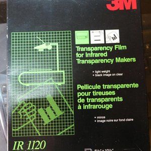 Transparency for infrared transparency makers IR 1120 replaces 3M 382 8½" x 10½"